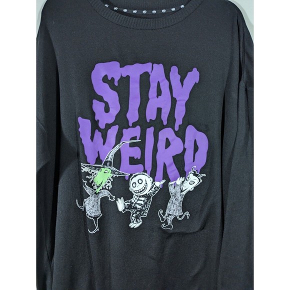 Disney The‎ Nightmare Before Christmas Black Sleepwear Lounge Top Women Size L - Picture 2 of 7